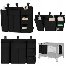 Підвісний органайзер для дитячого ліжечка Lionelo Sidepocket (LO-SIDEPOCKET LARGE BLACK)