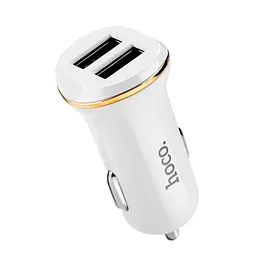 Автомобільний зарядний пристрій Hoco Z1 2 USB білий - мініатюра 5