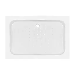 Душовий піддон Kapielka ST120x80x14 низький прямокутний діаметр зливу 52 мм Lidz Білий