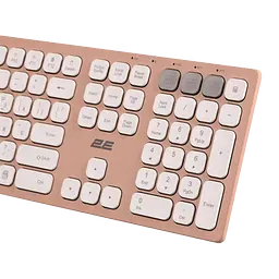 Клавіатура бездротова 2E KS270 EN/UKR Pink/White (2E-KS270WBPN_UA)