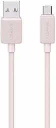 USB Кабель Usams US-SJ690 MicroUSB 2A 1.0m Розовий