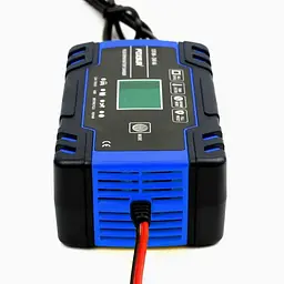Зарядний пристрій для автомобільного акумулятора Foxsur 12V-24V 8A (Синій) - мініатюра 3