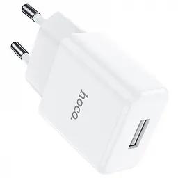 Мережевий зарядний пристрій 1 USB Hoco N9 2.1 A White - мініатюра 5