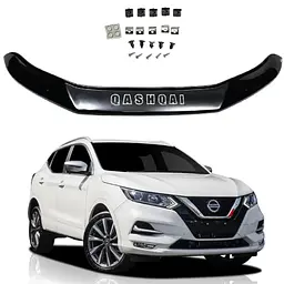Дефлектор капоту мухобійка для Nissan Qashqa 2014-2017 (Voron Glass) MN10614