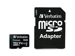Карта пам'яті Verbatim microSDHC class 10 16 GB (MDAVR-10/G)