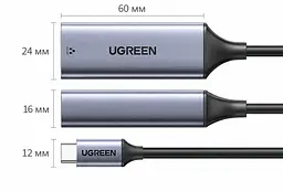 Мережевий адаптер UGREEN CM199 зовнішня мережева карта USB-C на RJ45 Ethernet 10/100/1000 Мбіт/с зі світлодіодним індикатором для Windows macOS та Linux сумісний зі Steam Deck та Nintendo Switch Lite чип AX88179B із вбудованим кабелем 0,1 м космічний сірий (50737) - мініатюра 5