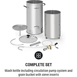 Пивоварня OneConcept hops God mash kettle 30 л (10033078) - мініатюра 2