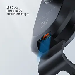 Тримач для телефону ColorWay Air Vent Car Wireless Charger 15W Black - мініатюра 5