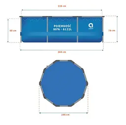 Басейн каркасний Avenli 366х76 см 16в1 - мініатюра 8