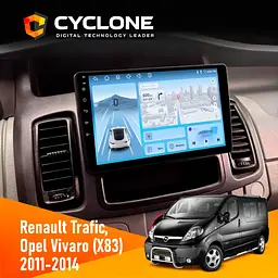 Штатна магнітола Opel Vivaro 2011-2015 Cyclone C10-012 4x64, DSP, 4G Cyclone (НФ-00007750)
