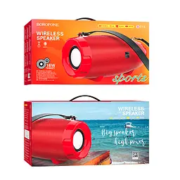 Bluetooth колонка Borofone BR14 Coolant sports BT speaker бездротова червона - мініатюра 2