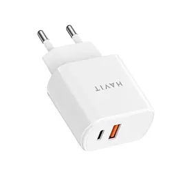 Зарядний пристрій Havit UCP019 20W USB-A+USB-C білий (HV-UCP019-WH) - мініатюра 5