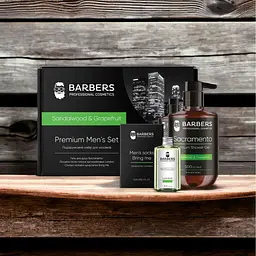 Подарунковий набір для чоловіків Barbers Sandalwood & Grapefruit: гель для душу 500 мл + лосьйон після гоління 100 мл + шкарпетки (289418) - мініатюра 4