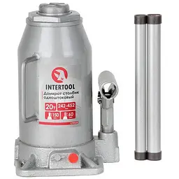 Домкрат автомобільний гідравлічний Intertool 20 т х 440 мм одноштоковий GT0028