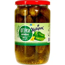 Огірки Хуторок мариновані по-Херсонські 680 г (747304)