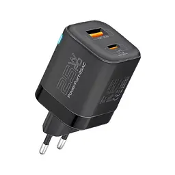 Зарядний пристрій Promate USB-C + USB-A (powerport-25ac.black)