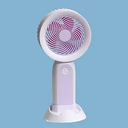 Настільний вентилятор Handheld Fan з підсвіткою, фіолетовий, переносний акумуляторний мінівентилятор