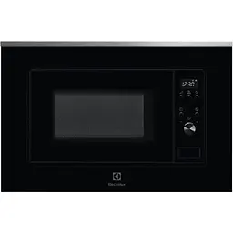 Мікрохвильова піч Electrolux вбудована 17л електронне керування 700Вт дисплей чорний+нерж