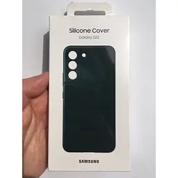 Оригінальний силіконовий чохол Samsung Silicone Cover для Samsung Galaxy S22 Plus (S906) EF-PS906TGEGRU Forest Green - мініатюра 2
