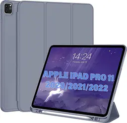 Чохол-книжка BeCover Tri Fold Soft TPU з кріпленням Apple Pencil для Apple iPad Pro 11 2020/2021/2022 Purple (711114) - мініатюра 2
