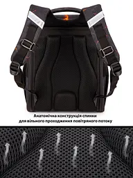 Ортопедичний шкільний рюкзак (ранець) School Standard 6 в 1 для хлопчика 570 гр 14,5 літрів Чорний з помаранчевим - мініатюра 8