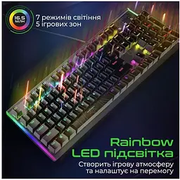 Клавіатура дротова Vertux Comando USB Black (comando.black) - мініатюра 4