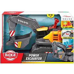 Екскаватор Dickie Toys Вольво. Будівельна сила зі звуковими та світловими ефектами 30 см (3725012) - мініатюра 5