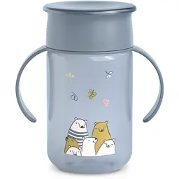 Пляшка-непроливайка Suavinex Bear Family 340 мл блакитна (402645) - мініатюра 2