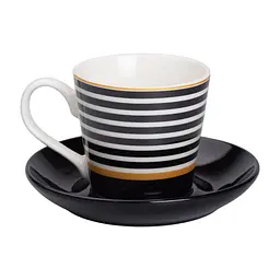 Чашка з блюдцем порцелянова 200 мл, horizontal Liling Rongxiang Ceramic RX-N24708B - мініатюра 9