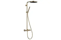 Душова система з термостатом Hansgrohe Pulsify S Puro Showerpipe 260 1jet EcoSmart brushed bronze 24223140