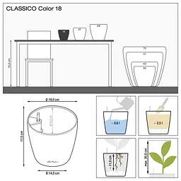 Вазон Lechuza Classico Color 18 мускат (13262) - мініатюра 4