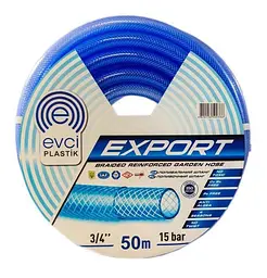 Шланг для поливу Evci Plastik EXPORT 3-шаровий Ø 3/4" 50 м синій 30412