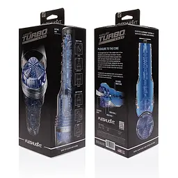 Мастурбатор Fleshlight Turbo Core Blue Ice блакитний - мініатюра 6