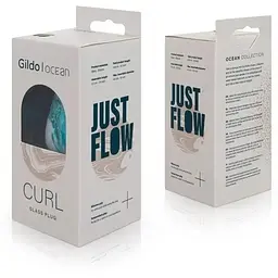 Скляна анальна пробка Gildo Ocean Curl Glass Butt plug - мініатюра 9