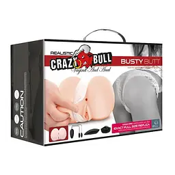 Мастурбатор із вібрацією Crazy Bull Vagina And Anal Busty Butt (тілесний) - мініатюра 10