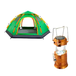 Автоматичний намет — Smart Camp (4-місний) + Універсальний ліхтар туриста 3 в 1