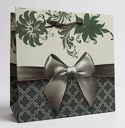 Подарунковий пакет З бантом 150 г 16 × 16 × 7 см 6 шт. в уп.