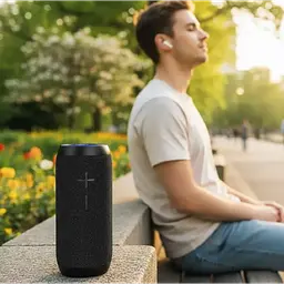 Портативна бездротова Bluetooth-колонка Hopestar P7/10W, Bluetooth, TWS, FM, MP3, AUX, Mic Чорна - мініатюра 4