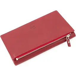 Портмоне жіноче шкіряне Elegante червоне GRANDE PELLE 20х11х2 см acs0032205 - мініатюра 5