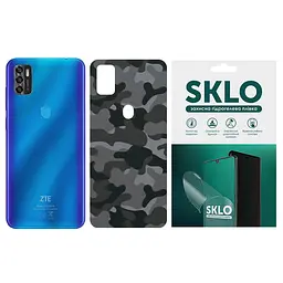 Захисна плівка SKLO Back (тил) Camo для ZTE Blade A7s (2020) Сірий / Army Gray