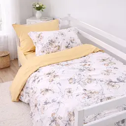 Дитяча постільна білизна TEENAGER Poplin beige flowers (2200012797327)
