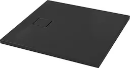 Душовий піддон квадратний Cersanit Tako Slim 90x4 чорний матовий + сифон S932-166, чорний