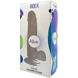 Прозорий фалоімітатор Alive Jelly Dildo Rider - мініатюра 2