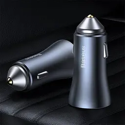 Зарядний автомобільний набір BASEUS Golden Contactor Pro Dual Quick Car Charger Set 40w TZCCJD-B0G - мініатюра 9