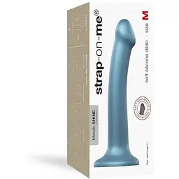 Насадка для страпону Strap-On-Me Mono Density Dildo M Blue - мініатюра 3