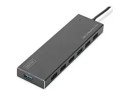 Мультипортовий адаптер Digitus Hub 7-port USB 3.0 SuperSpeed, Power Supply, Aluminum (DA-70241-1)