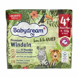 Підгузки Babydream Premium 4+ Maxi Plus (9-15 кг), 36 шт