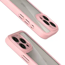 TPU чохол Transparent + Colour 1,5mm для Apple iPhone 13 Pro Max (6.7) Pink - мініатюра 2