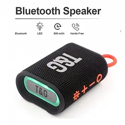 Портативна Bluetooth колонка-радіоприймач з підсвічуванням чорна TG396 5W - мініатюра 2