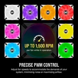 Вентилятор Corsair iCUE QL120 RGB, 120x120x25мм, 4-pin PWM, белий (CO-9050103-WW) - мініатюра 7
